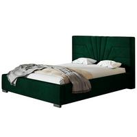POLSTERBETT Athene mit Kopfteil, 120x200 cm, Doppelbett mit Bettkasten und Lattenrost aus Holz, Velourstoff Grün - Grün, Holz/Textil (120/200cm) - Alpi-Möbel