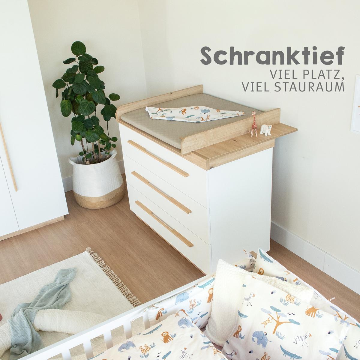 BABYZIMMER Lumo 2-teilig - Weiß, Holz (1/1/1cm) - Roba