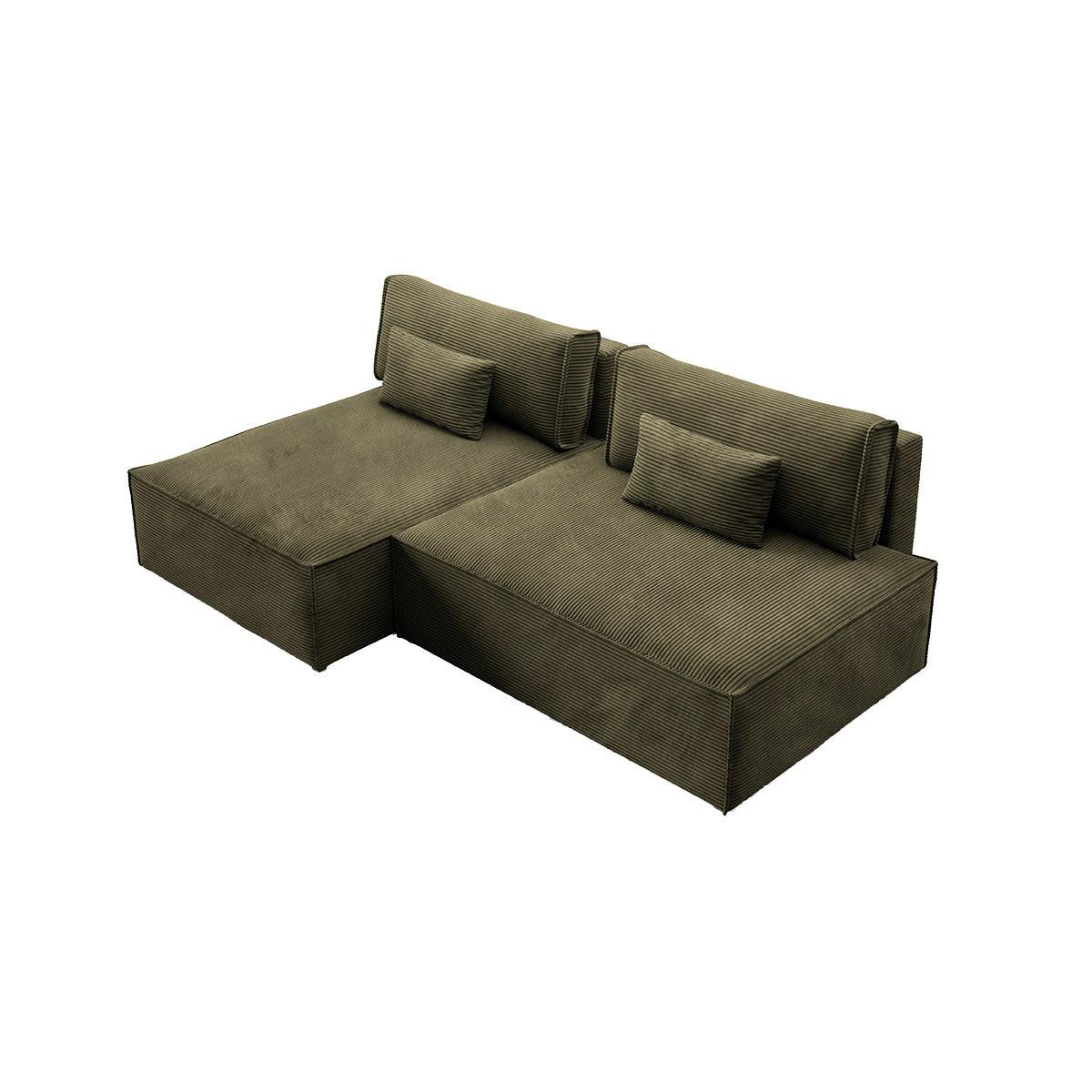 ECKSOFA Georgia Grün - Grün, Holz (236/148cm) - Petits-meubles