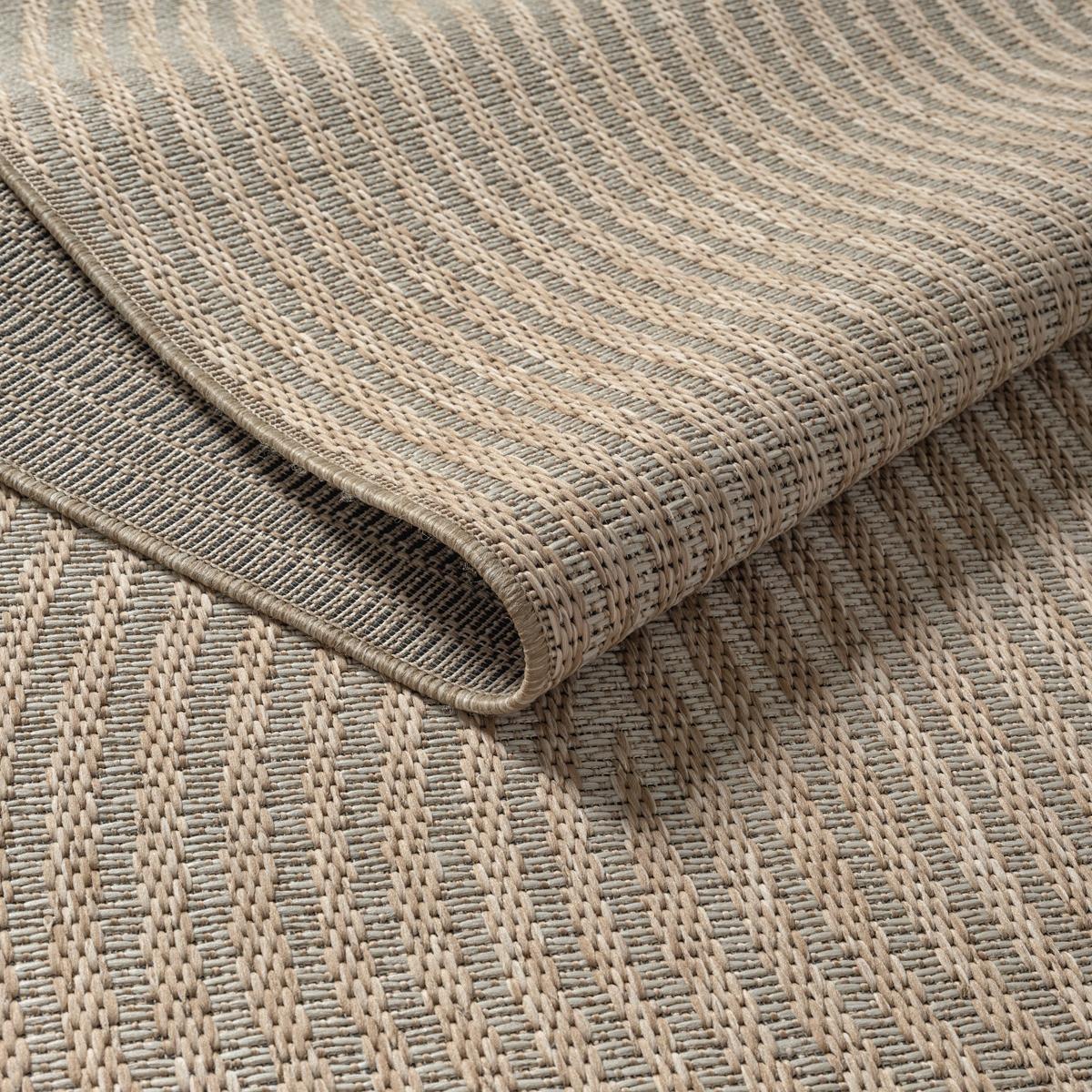 FLACHWEBTEPPICH Geometrisch BORNO Polypropylen Beige 200 x 280 cm - Beige, Textil (200/280cm) - KADIMA DESIGN