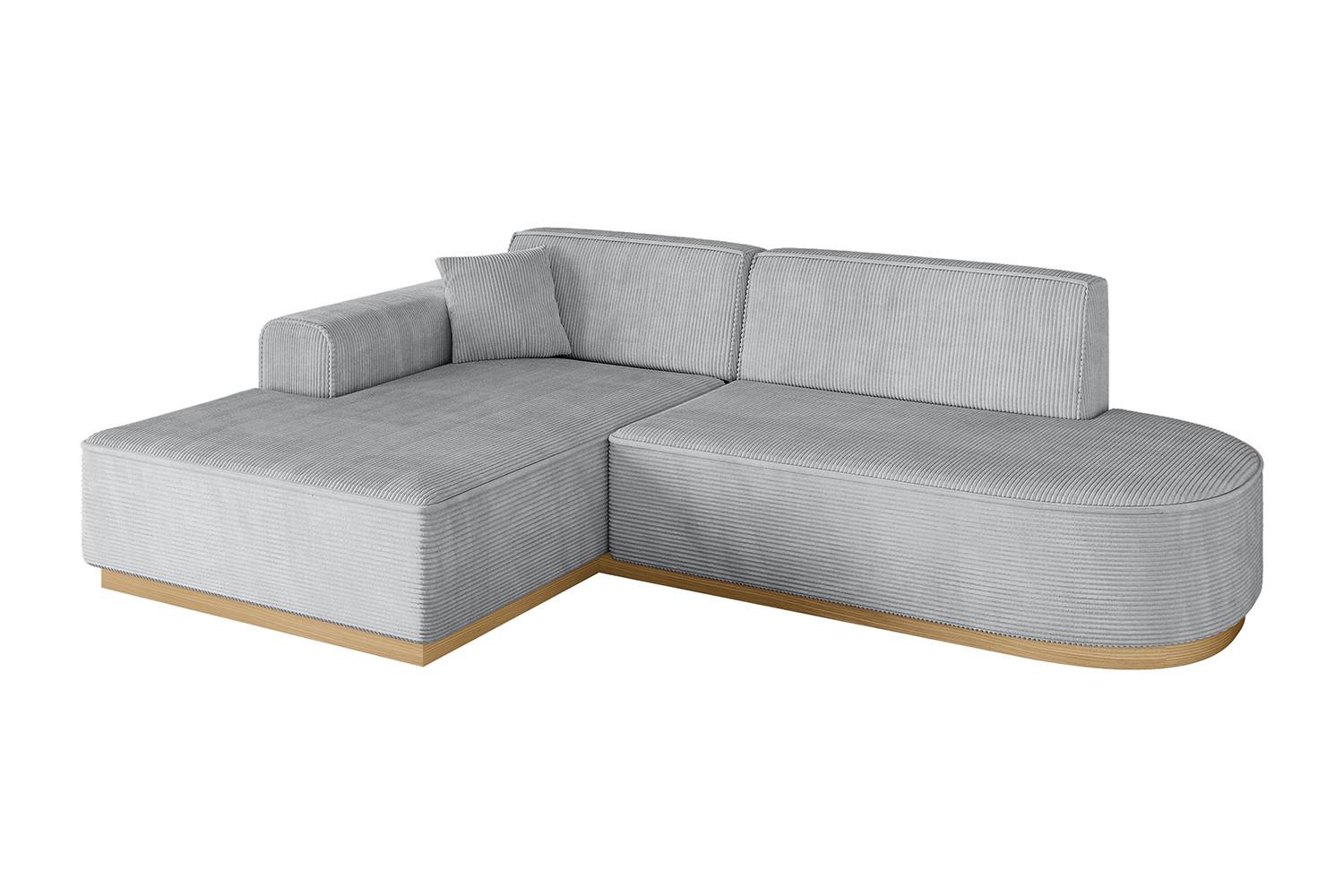 ECKSOFA Ottomane Links IREA-L1-v2 - 232x165x80 cm Grau - Grau, Holzwerkstoff/Textil (232/165cm) - ALTDECOR