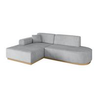 ECKSOFA Ottomane Links IREA-L1-v2 - 232x165x80 cm Grau - Grau, Holzwerkstoff/Textil (232/165cm) - ALTDECOR