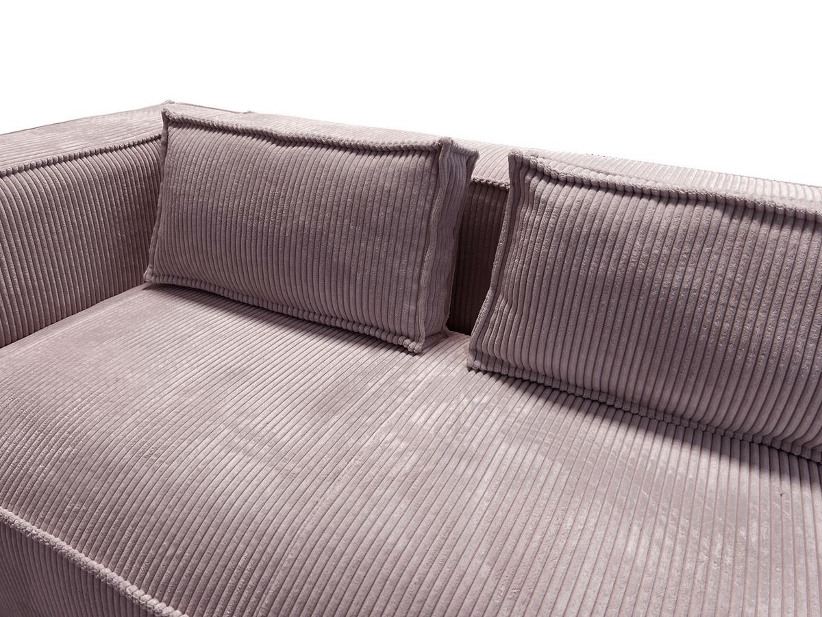 3-SITZER-SOFA Nova Puderrosa Cord - Pink/Schwarz, Holz/Kunststoff (230/64/92cm) - S-Style Möbel