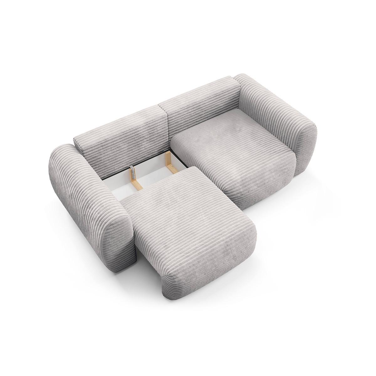 SOFA Camilla 3 Sitzplätze Hellgrau - Grau, Holz (266/95/121cm) - Petits-meubles