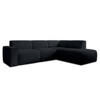 ECKSOFA L Form Didim Dunkelgrau 292/220/78 cm – großes Sofa stilvoll & bequem R - Schwarz, Kunststoff/Textil (292/220cm) - AX Living