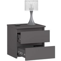 NACHTTISCH Graphit Grau 40/40/35 - Graphitfarben, Holzwerkstoff (40/40/35cm) - RAUMHIRSCH FURNITURE