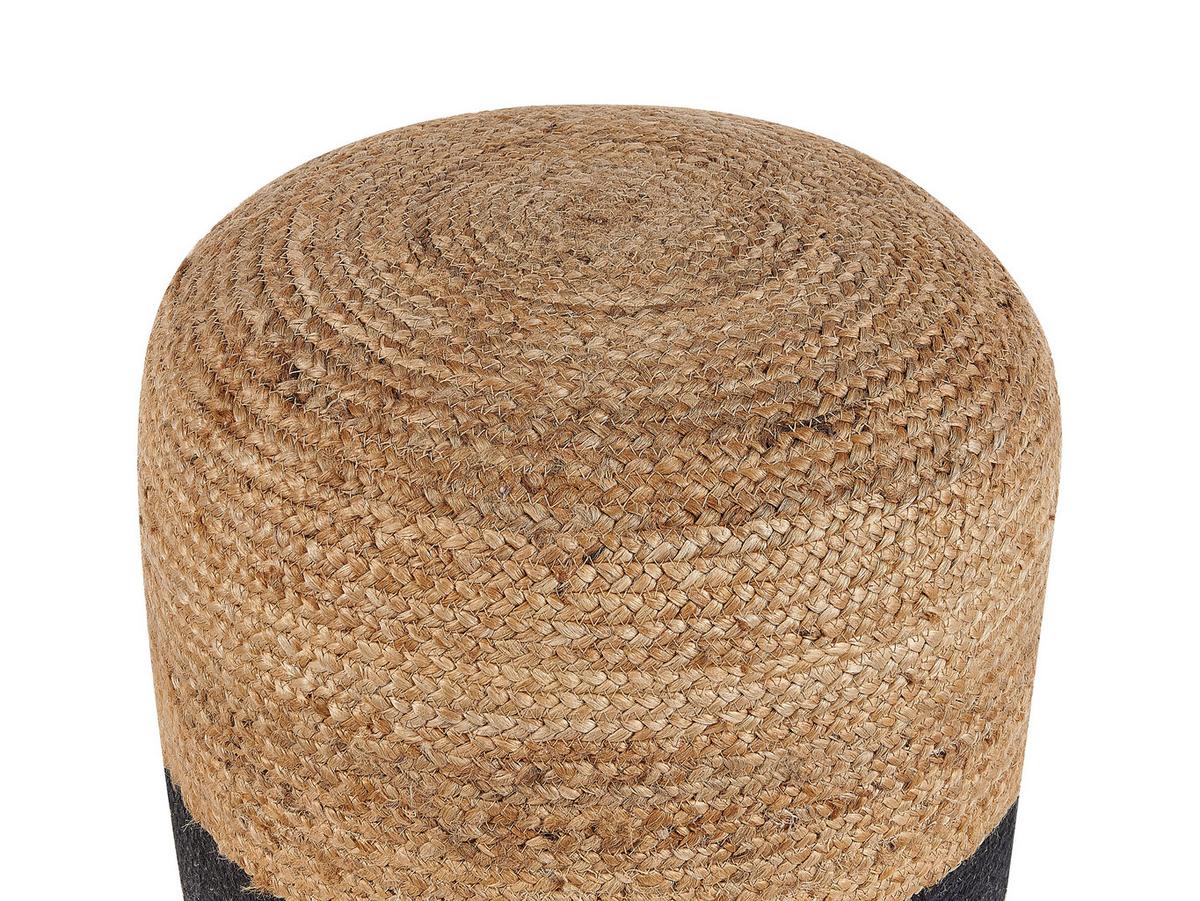 POUF Dalama 46/46/48 cm - Schwarz, Naturmaterialien/Textil (46/48/46cm) - Beliani