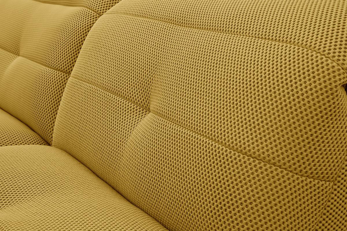 ECKSOFA TRENTO 4-Sitzer, gelb - Gelb/Schwarz, Holzwerkstoff/Kunststoff (262/165cm) - Wozimo