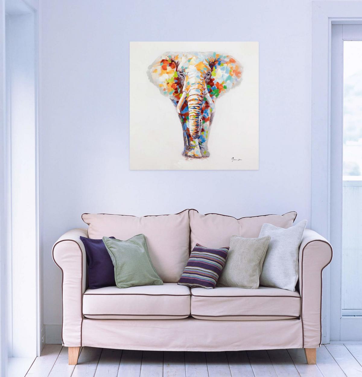 ÖLGEMÄLDE 80/80 cm - Multicolor, Holz/Textil (80/80cm) - KUNSTLOFT