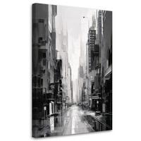 LEINWANDBILD Abstraktion 20x30cm - Schwarz, Textil (20/30cm) - Feeby