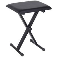 KLAVIERHOCKER Klavierbank zusammenklappbar höhenverstellbar Hocker Schwarz - Schwarz, Metall (29/47/39cm) - HOMCOM