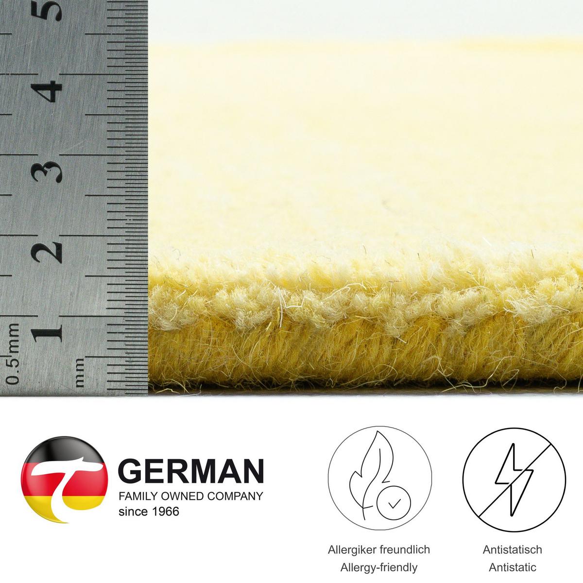 TUFTTEPPICH Wool Comfort 140x200 cm - Gelb, Textil (140/200cm) - THEKO