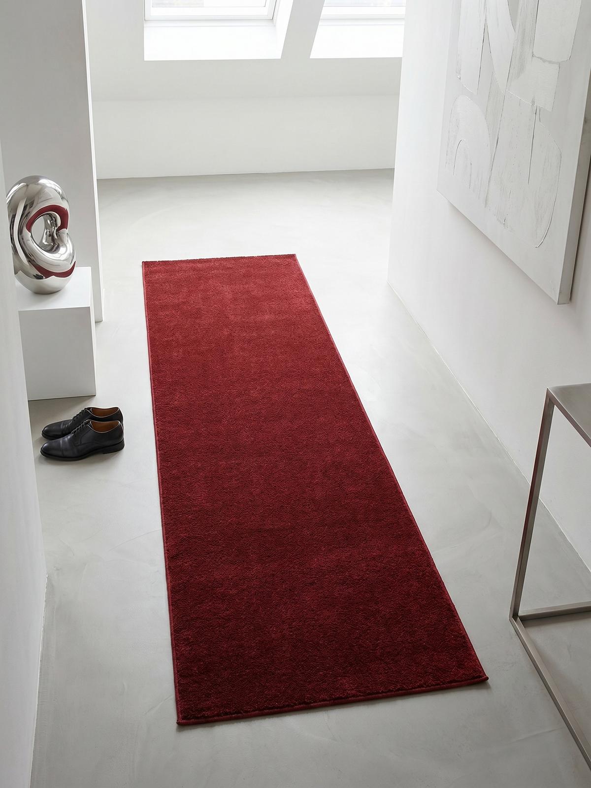 TEPPICH Kurzflor MAIN in Rot, einfarbig, 60 x 100 cm - Rot, Textil (60/100cm) - KADIMA DESIGN