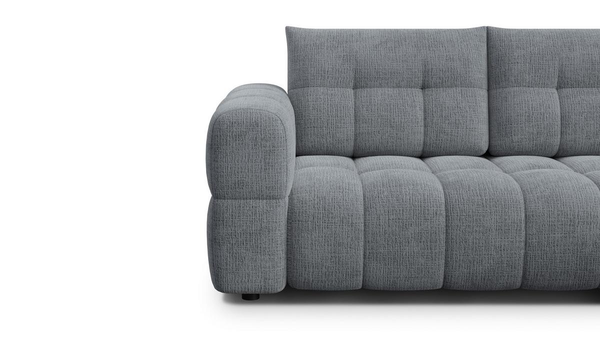 ECKSOFA CLOUDI 4-Sitzer rechts, dunkelgrau - Dunkelgrau/Schwarz, Holz/Textil (294/160cm) - Wozimo