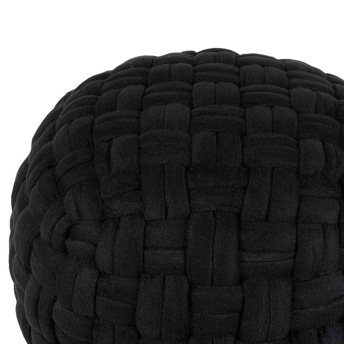 POUF Hopa 45/45/35 cm - Schwarz, Textil (45/35/45cm) - Beliani