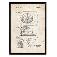 POSTER Feuerwehrhelm Patent 2 A3 Rahmenlos - Klar, Papier (29.7/5/42cm) - Nacnic