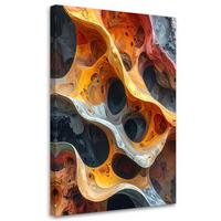 LEINWANDBILD 3D und geometrisch 40x60cm - Orange, Textil (40/60cm) - Feeby