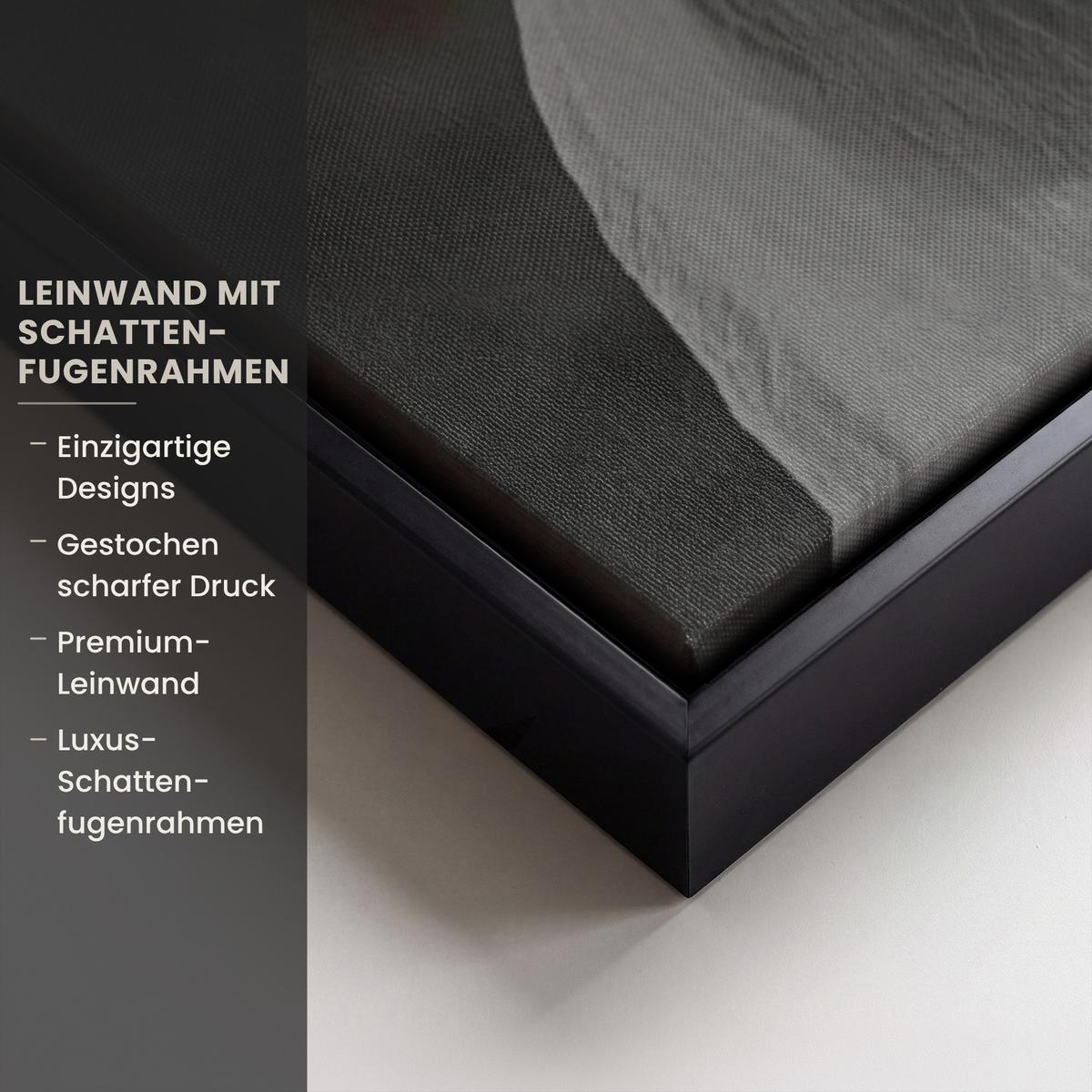 LEINWAND Bilder mit Rahmen - Blumensamen - Löwenzahn - Vase - Stilleben - Blumenstrauß - 90x90 - Dunkelgrau, Textil (90/90cm) - MuchoWow