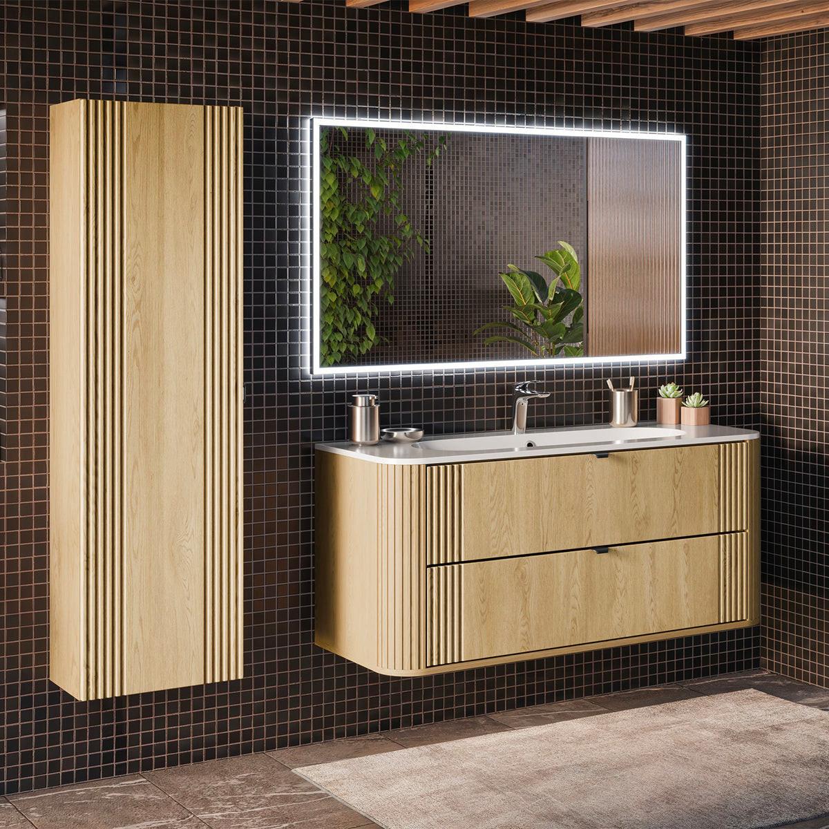 WASCHTISCH 120cm Mila Helle Eiche - Braun, Holzwerkstoff (120/52/46cm) - Petits-meubles