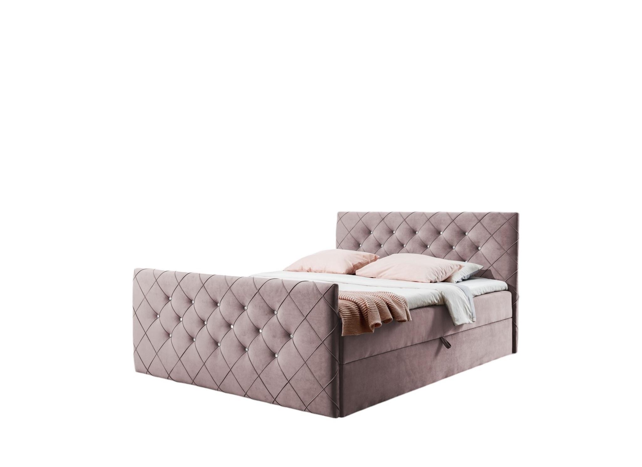 BOXBETT Eivor In Magic Velvet - Altrosa, Holzwerkstoff/Textil (160/200cm) - Fun Möbel