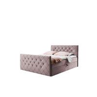 BOXBETT Eivor In überlänge - Rosa, Holzwerkstoff/Textil (200/220cm) - Fun Möbel