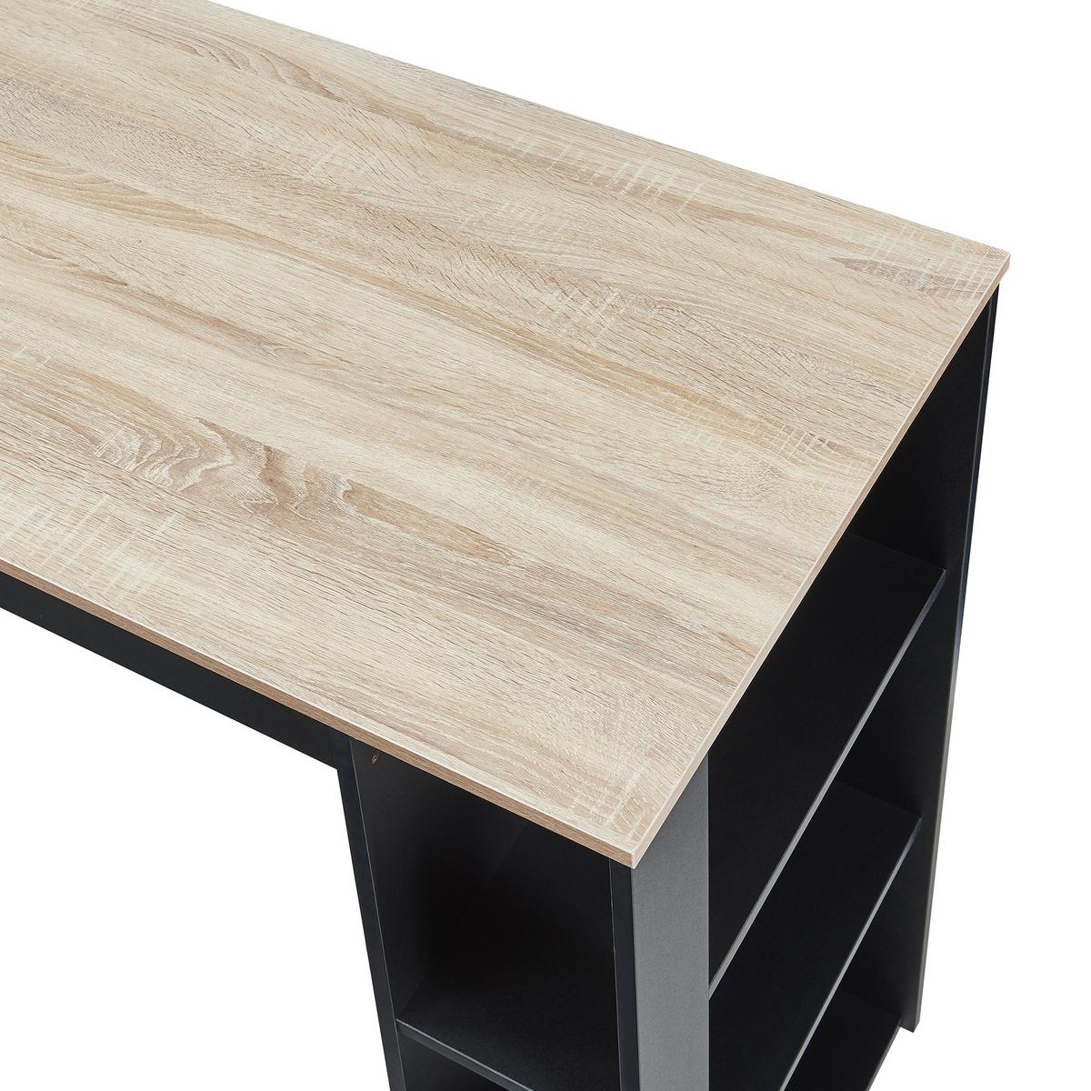 BARTISCH Danderyd - Eichefarben/Schwarz, Holzwerkstoff (60/120/105.5cm) - [en.casa]