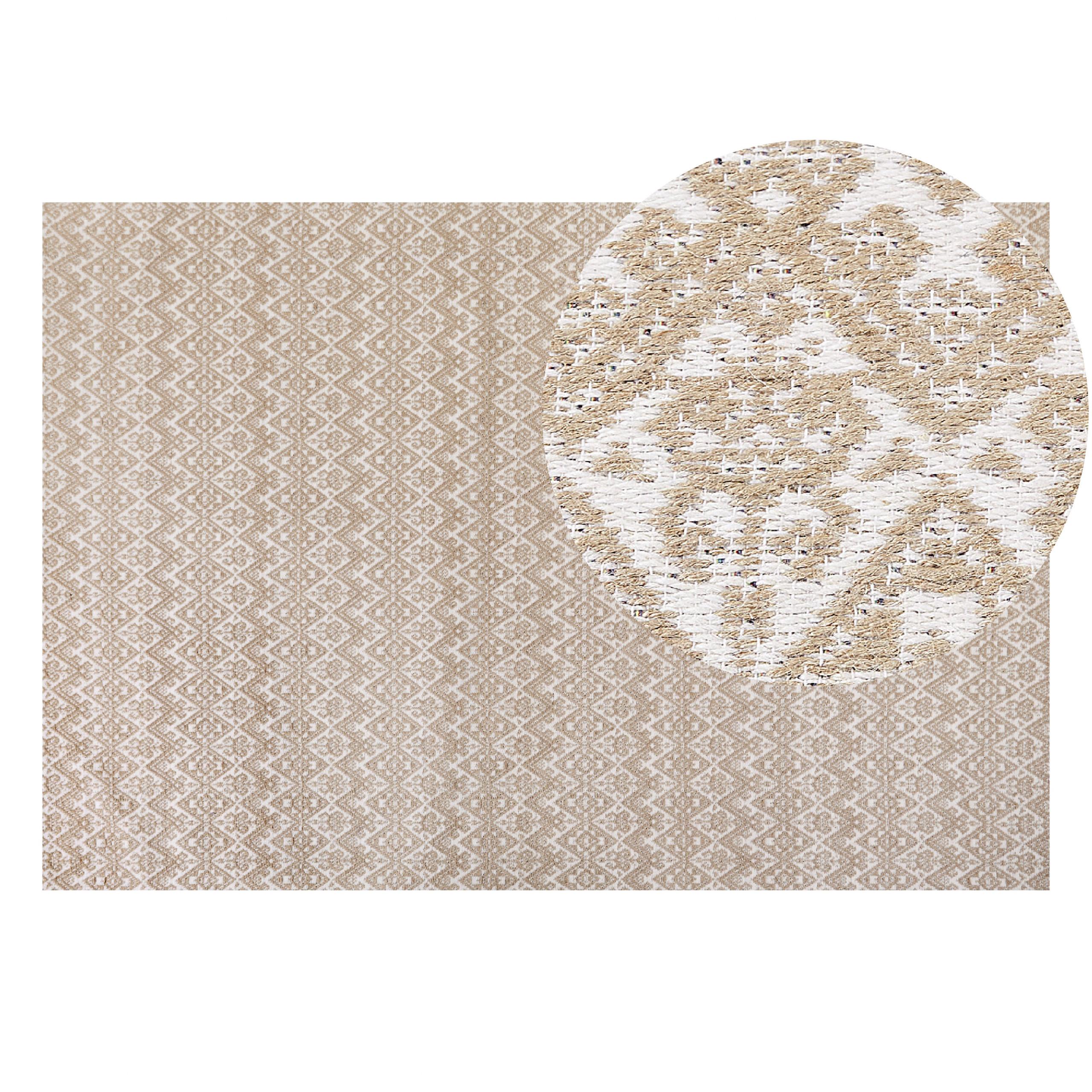 TEPPICH geflochten Atima 230/160 cm - Beige, Naturmaterialien (160/230cm) - Beliani