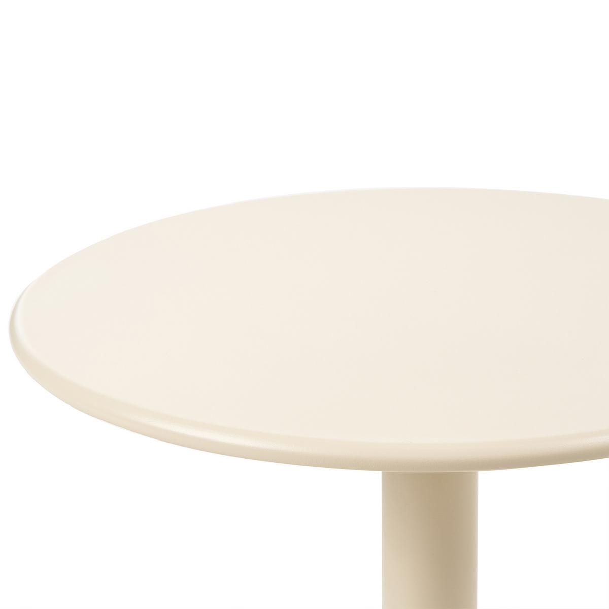 OUTDOOR-COUCHTISCH 50 cm 50 cm Metall Beige Vittuone - Beige, Metall (50/50/50cm) - Beliani