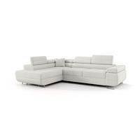 ECKSOFA Monaro Mit Schlaffunktion - Weiß, Holzwerkstoff/Textil (202/275cm) - Fun Möbel
