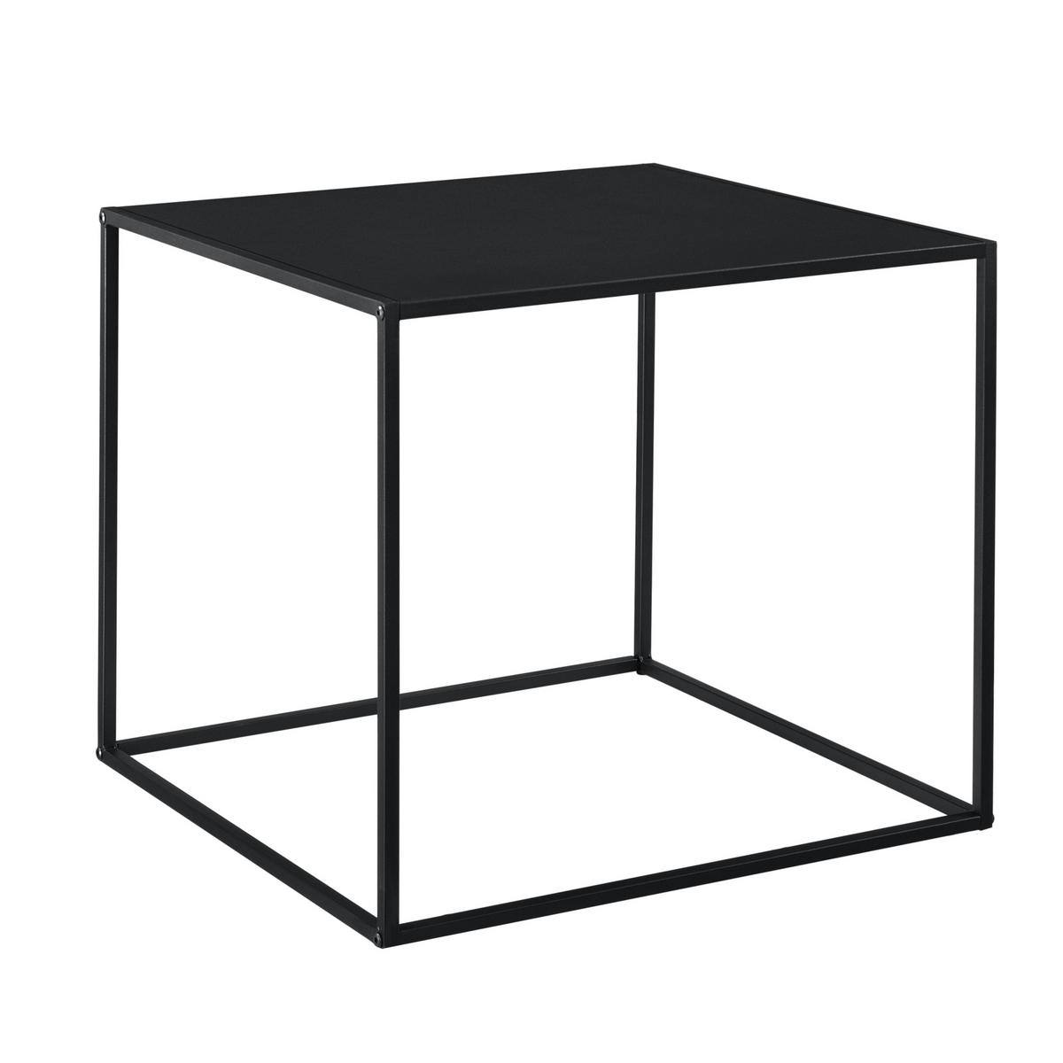 KONSOLENTISCH Russafa - Schwarz, Metall (55/55/50cm) - [en.casa]