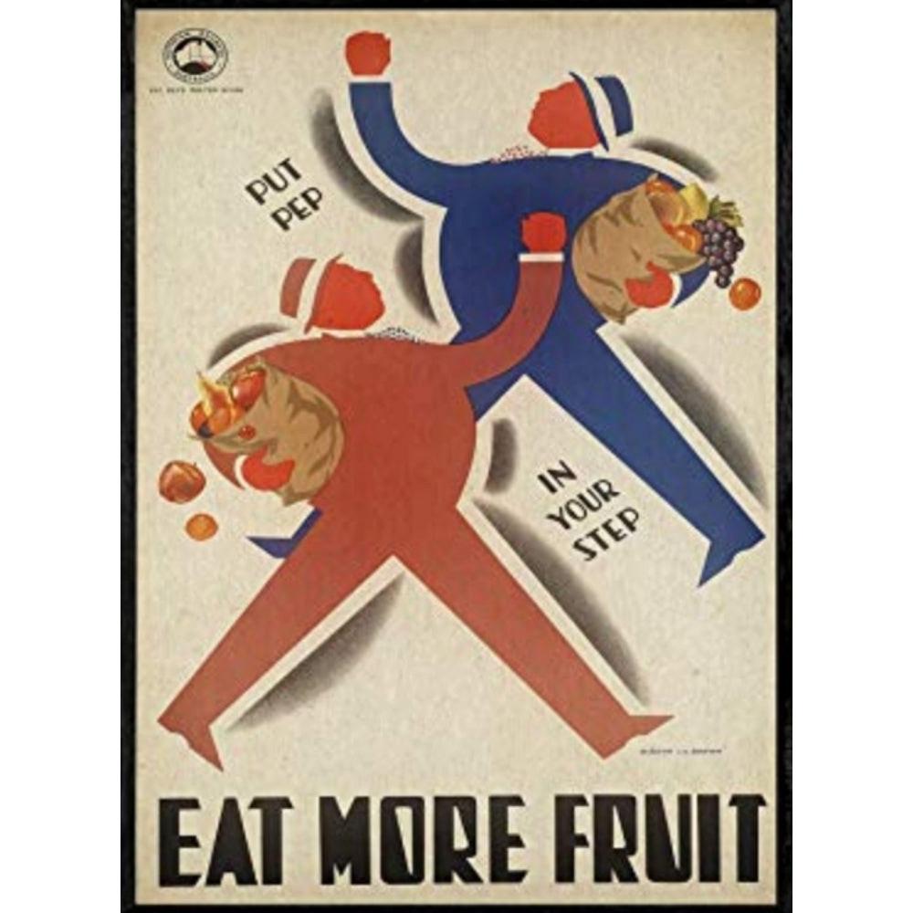POSTER Essen Sie Mehr Obst A4 Rahmenlos - Klar, Papier (29.7/5/21cm) - Nacnic