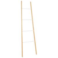 HANDTUCHSTÄNDER Bambus Hellbraun Otavalo - Braun/Weiß, Holz (51/178/2cm) - Beliani
