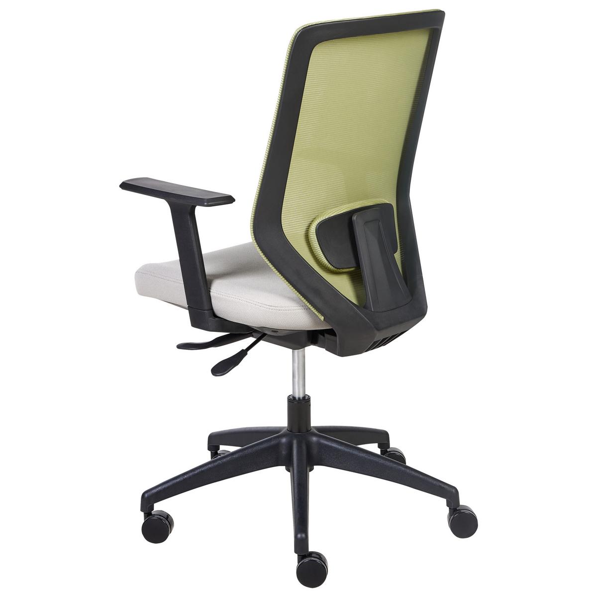 BÜROSTUHL Hellgrün Virtuoso - Schwarz/Grau, Textil (53/97/53cm) - Beliani