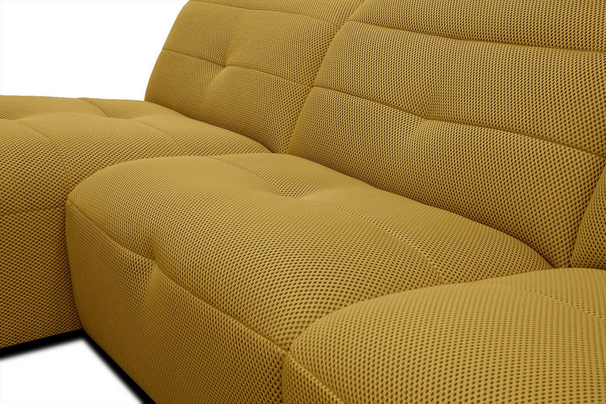 ECKSOFA TRENTO 4-Sitzer, gelb - Gelb/Schwarz, Holzwerkstoff/Kunststoff (165/262cm) - Wozimo