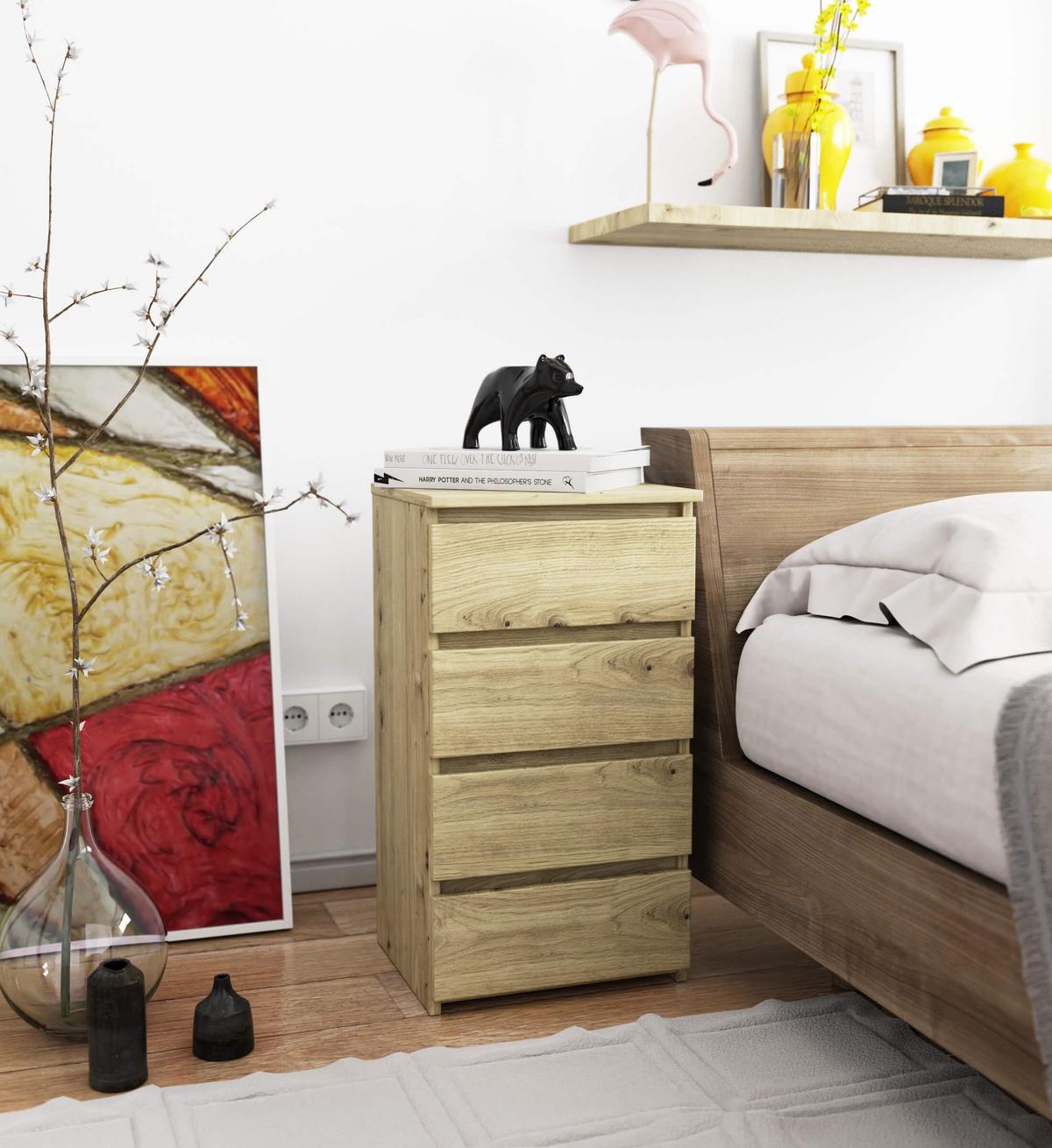 KOMMODE Eiche Artisan 74/40/35 - Eiche Artisan, Holzwerkstoff (40/74/35cm) - RAUMHIRSCH FURNITURE