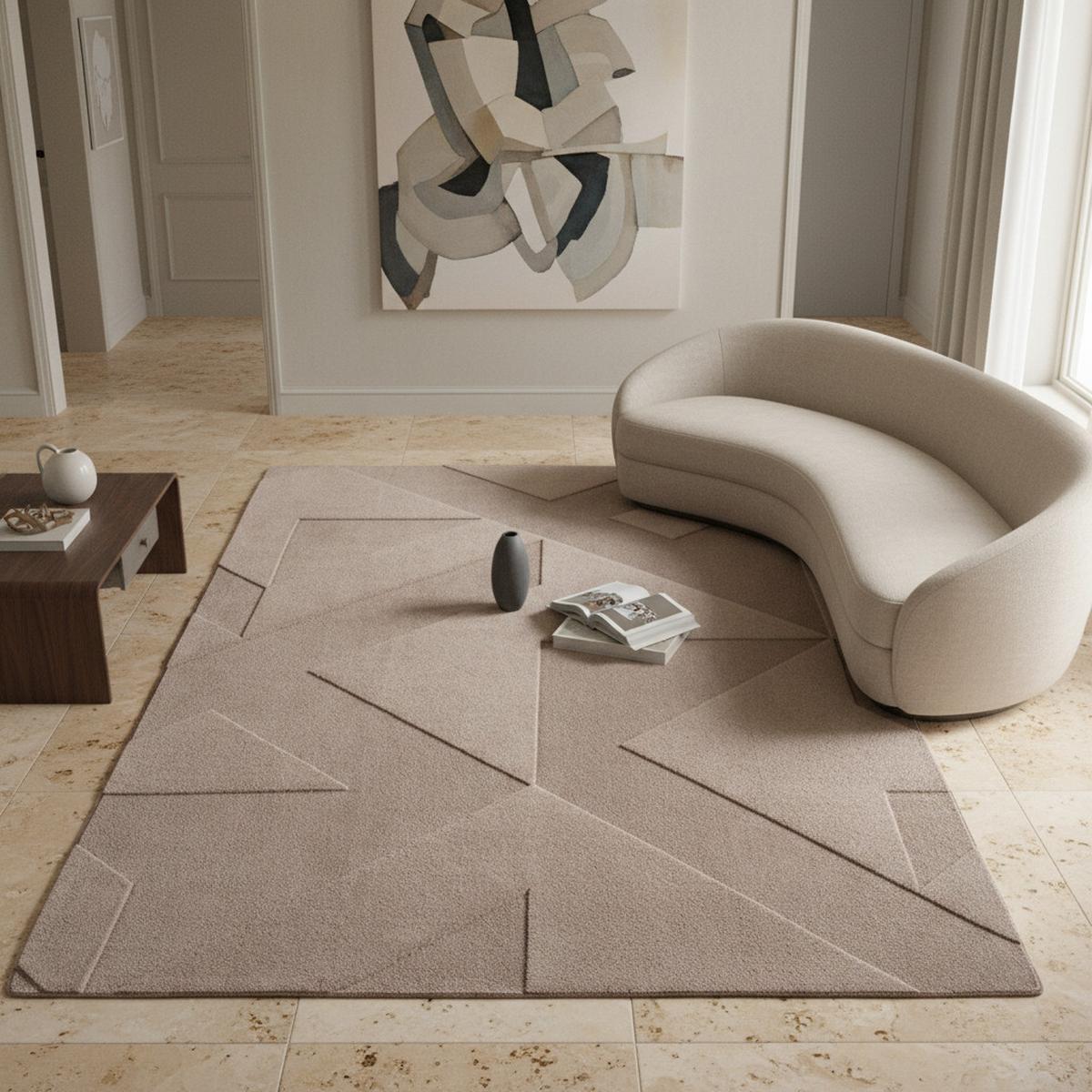 TEPPICH Kurzflor Waschbar LAVAREDO in Beige, geometrisch, 120 x 170 cm - Beige, Textil (170/120cm) - KADIMA DESIGN