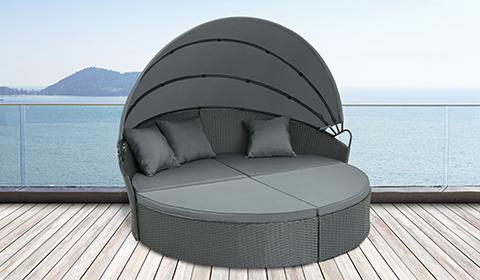 Gemütliche Sonneninsel mit verstellbarem Sonnendach von mömax.