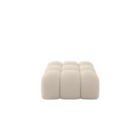 POUF OLEA-PUF 91x87x44 cm Dunkelbeige Bouclé Modular Sitzhocker - Schwarz/Cappuccino, Holzwerkstoff/Kunststoff (91/44/87cm) - ALTDECOR