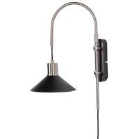 WANDLAMPE Schwarz/Silber Sissa - Silberfarben/Schwarz, Metall (20/44/35cm) - Beliani