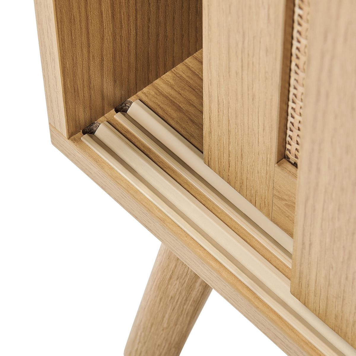 SCHRANK Hellbraun Hodgen - Braun, Holzwerkstoff (80/80/35cm) - Beliani