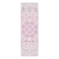 WANDGARDEROBE - Mandala Aquarell Ornament Rosa 34/105 cm - Rosa, Holzwerkstoff (34/105/1.6cm) - Bilderwelten
