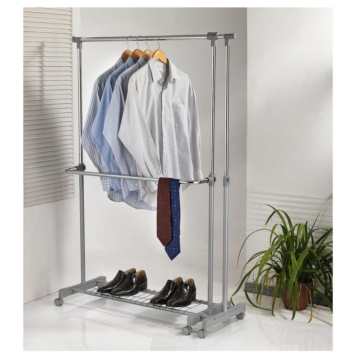 ROLLGARDEROBE LONDON chrom - Chromfarben, Metall (165/160/42cm) - IDIMEX