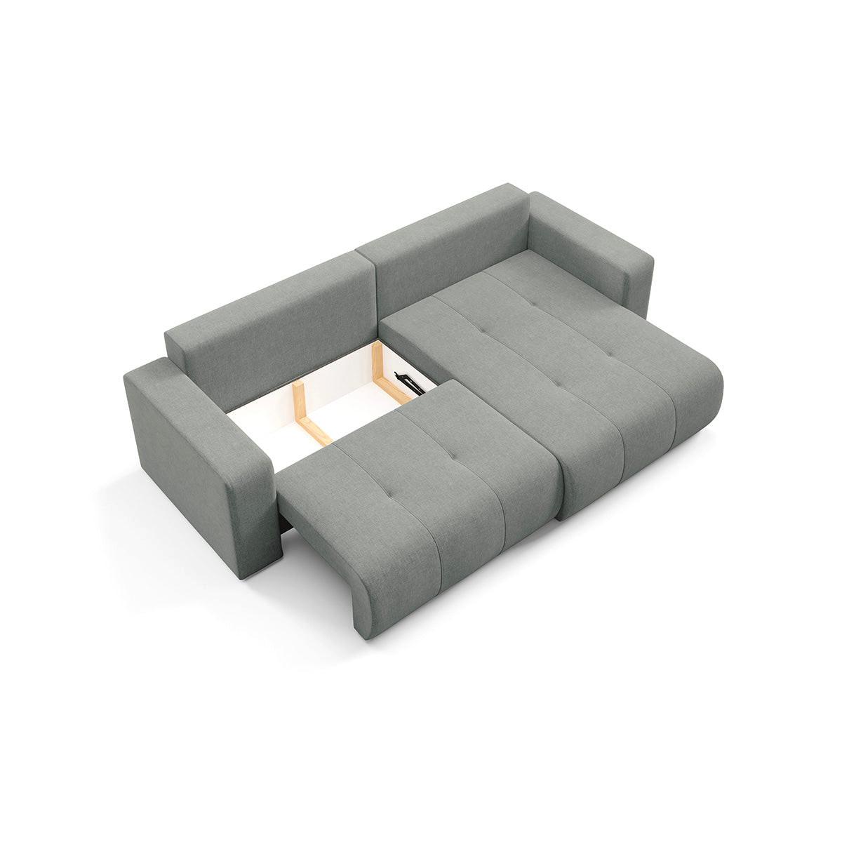 ECKSOFA Giulia 3 Sitzplätze Grau - Grau, Holz (244/149cm) - Petits-meubles