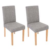 ESSZIMMERSTUHL Grau, Braun 2er-Set - Braun/Grau, Textil (43/90/56cm) - MCW