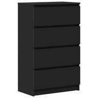 KOMMODE Parker 60/35/98.5 cm - Schwarz, Holzwerkstoff (60/98.5/35cm) - Nettlife