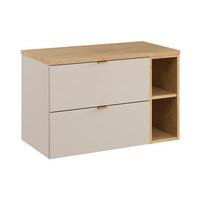 WASCHTISCHUNTERSCHRANK 80.6cm Azel Kaschmir - Beige, Holzwerkstoff (80.6/52/46cm) - Petits-meubles