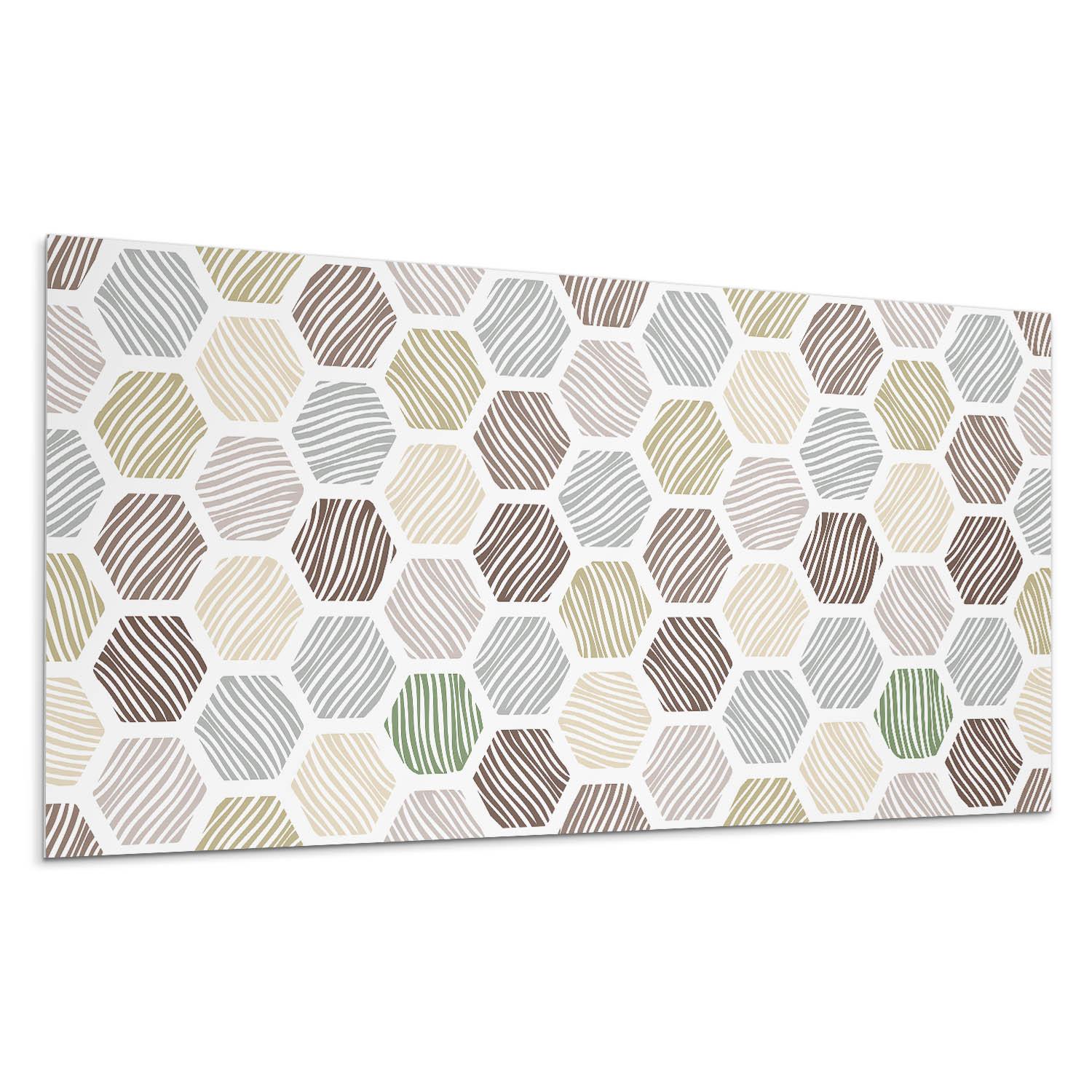 WANDPANEEL 6x 60x30 cm selbstklebend Linaria - Hellgrau, Kunststoff (30/1.6/60cm) - Wallfluent