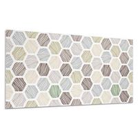 WANDPANEEL 6x 60x30 cm selbstklebend Linaria - Hellgrau, Kunststoff (30/1.6/60cm) - Wallfluent