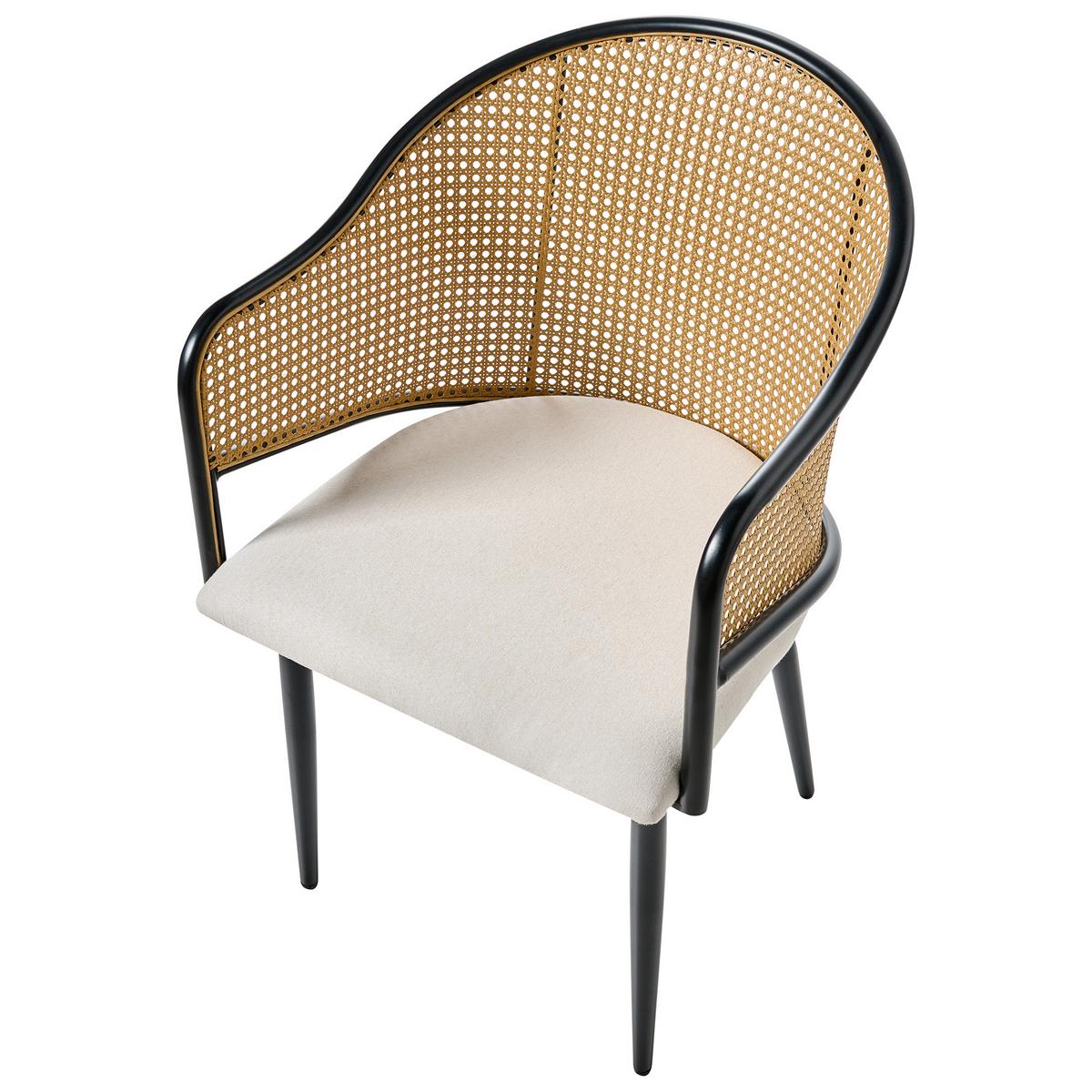 ESSZIMMERSTUHL 2er Set Metall Schwarz Weimar - Creme/Schwarz, Metall (51/83/55cm) - Beliani