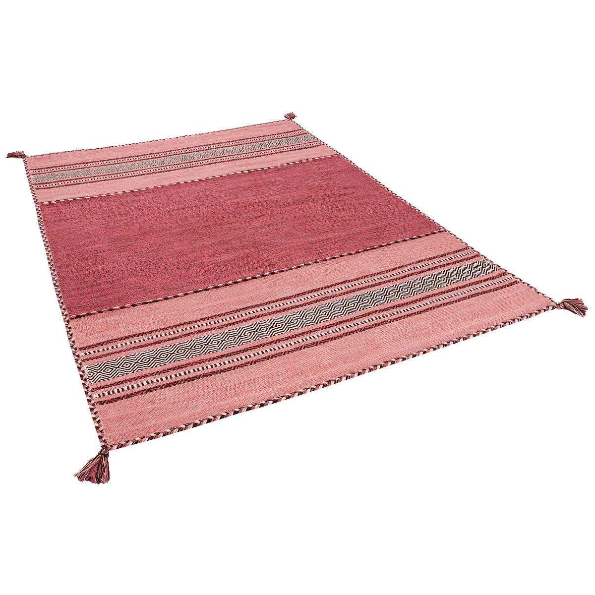NATUR TEPPICH KELIM NAVARRO - Rosa, Textil (200/300cm) - Pergamon